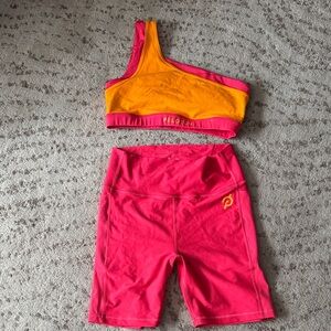 Peloton Vibrant Orange and Pink Sports Set